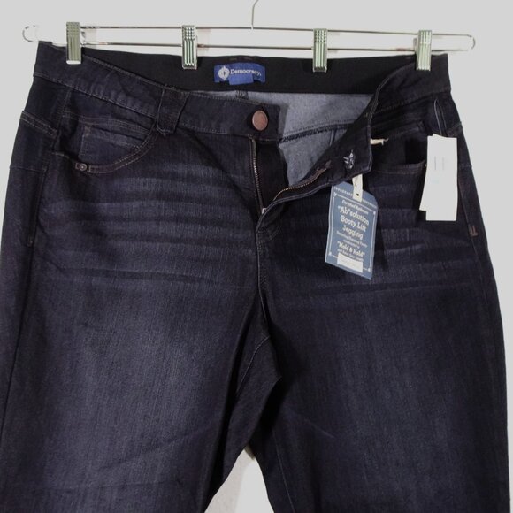 Democracy Jegging Jeans Women's Plus Size 20W Blue Denim Stretch Booty Lift - Picture 5 of 12